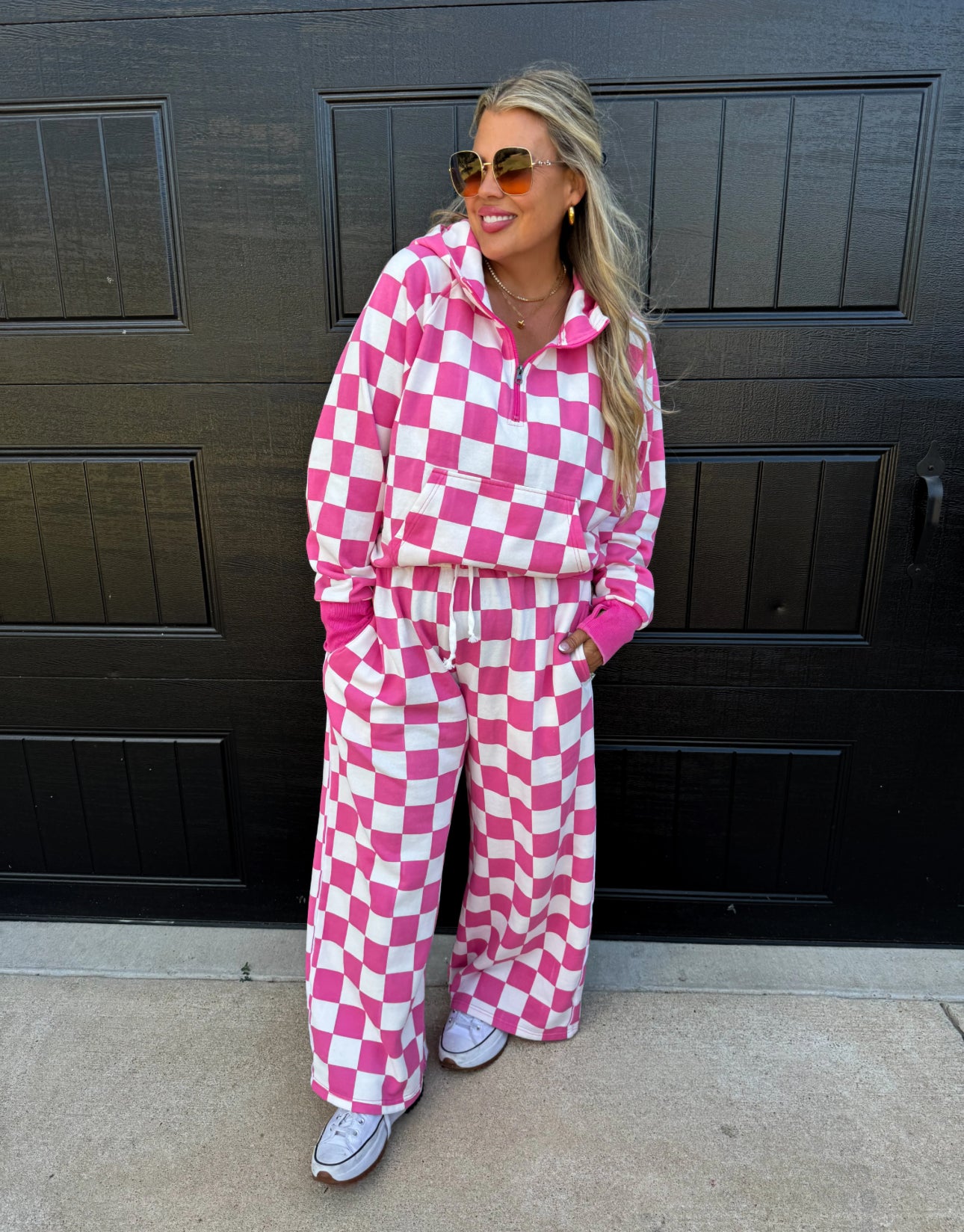 Checkmate Pink Pullover