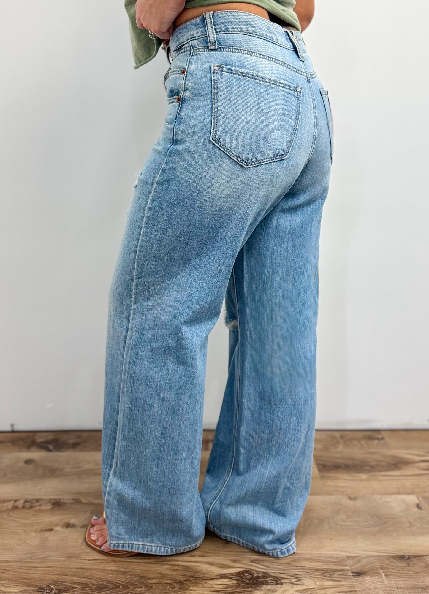 Cello High Rise Wide Leg Jade Jeans