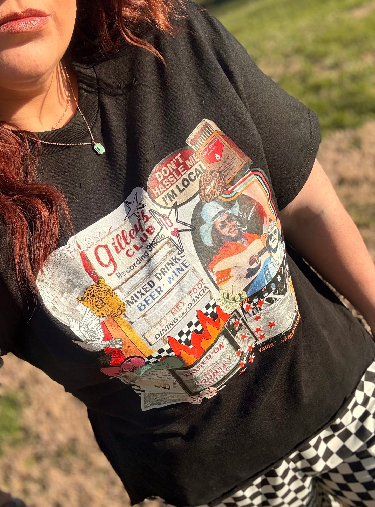 Raised on Country Music Cropped Tee