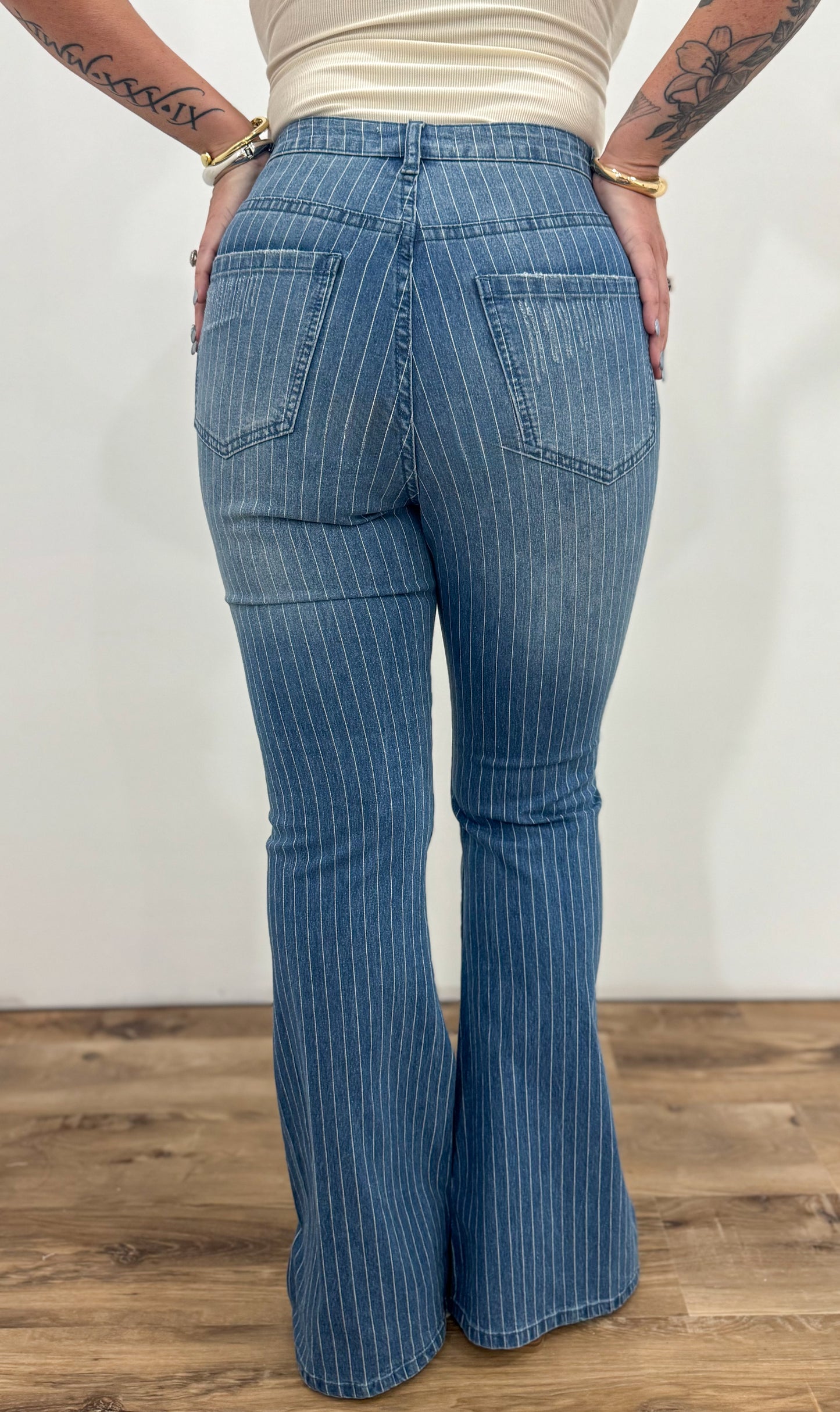Take Sides Pinstripe Jeans