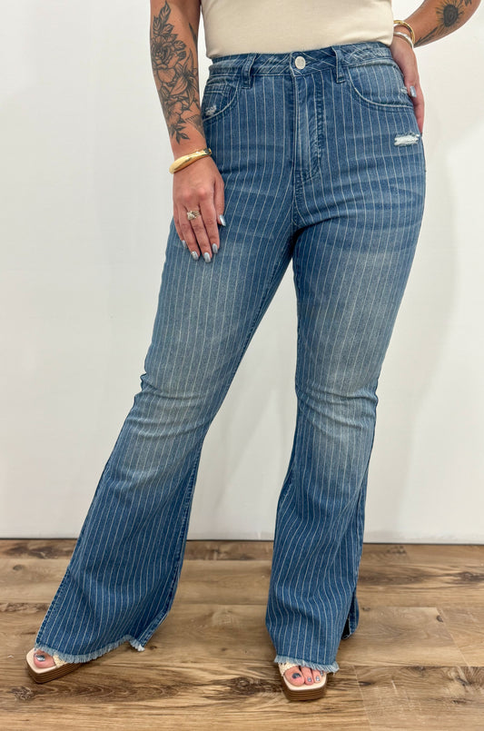 Take Sides Pinstripe Jeans