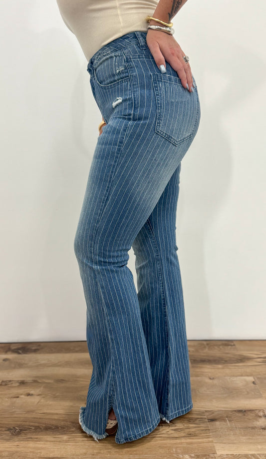 Take Sides Pinstripe Jeans