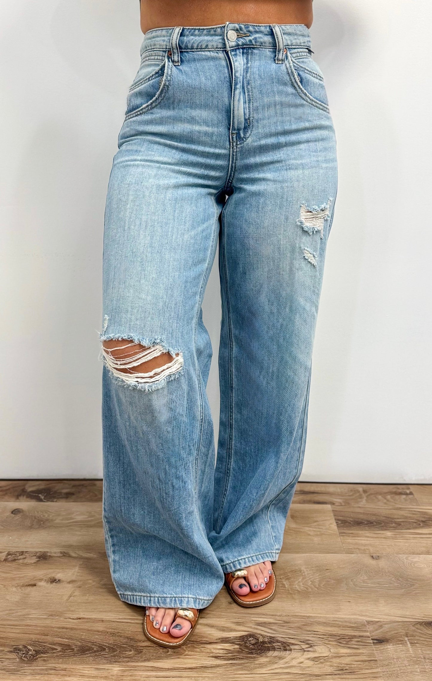 Cello High Rise Wide Leg Jade Jeans