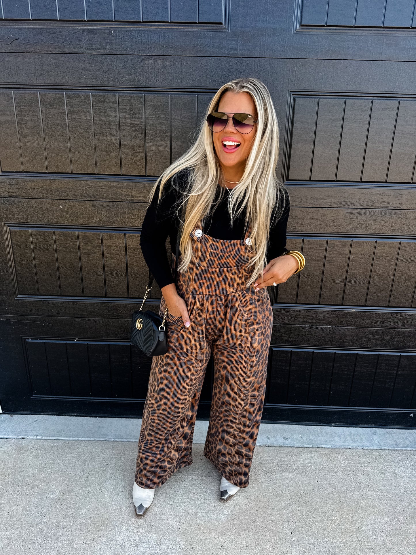 Cheetah Karli Boho Overalls