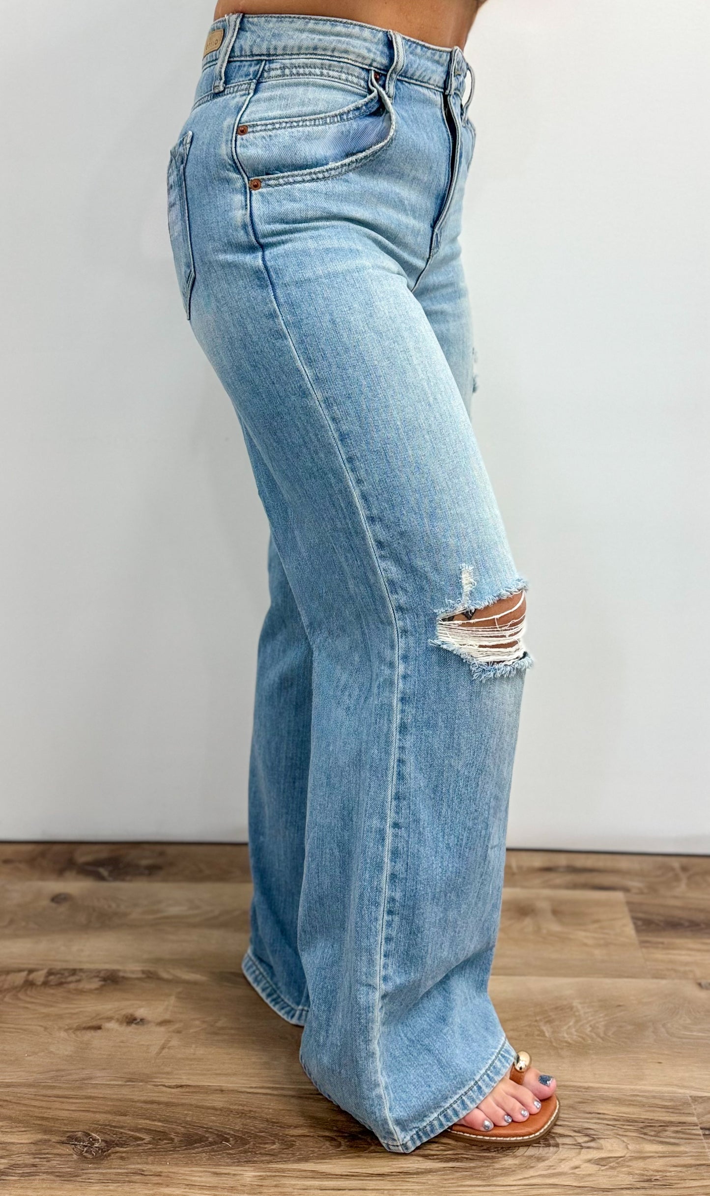 Cello High Rise Wide Leg Jade Jeans