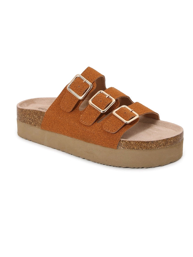 Camel Platform Sandals