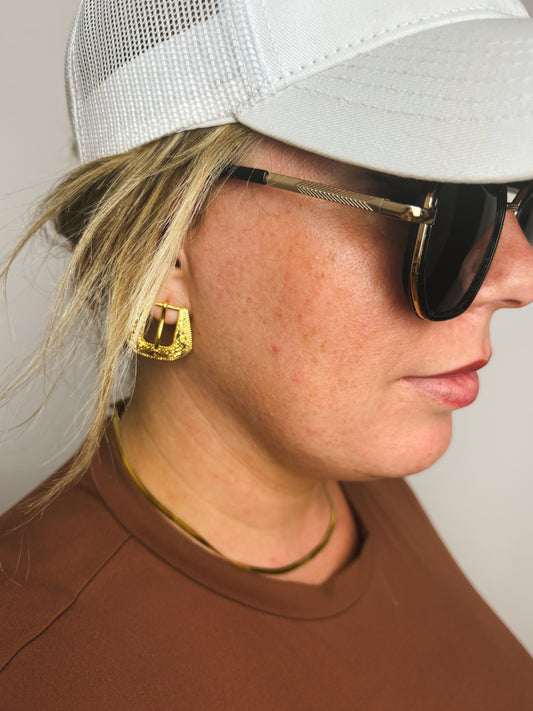 Buckle Betty Earrings by HILLBETTY
