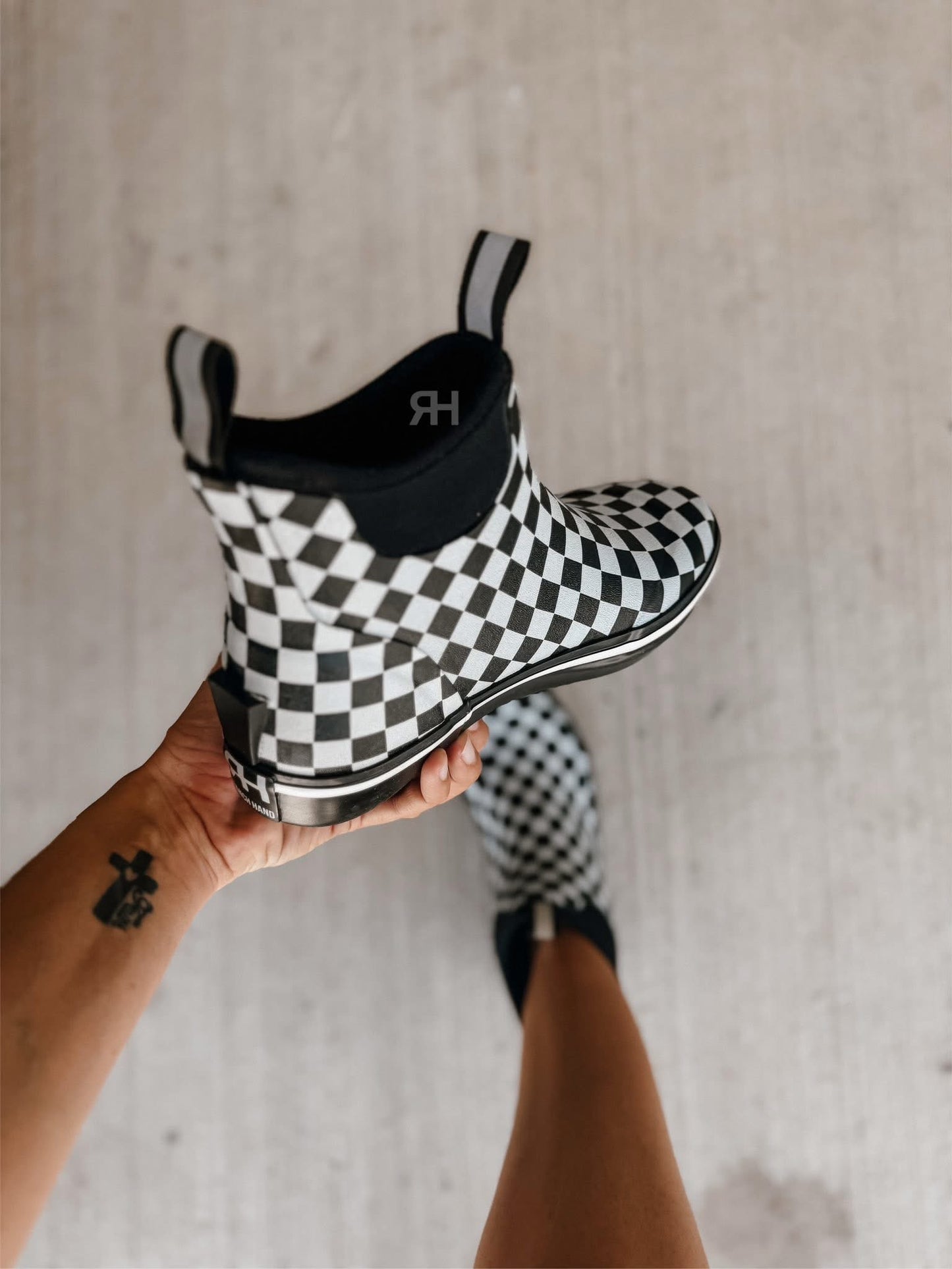 Adult Checkered Deck Boots