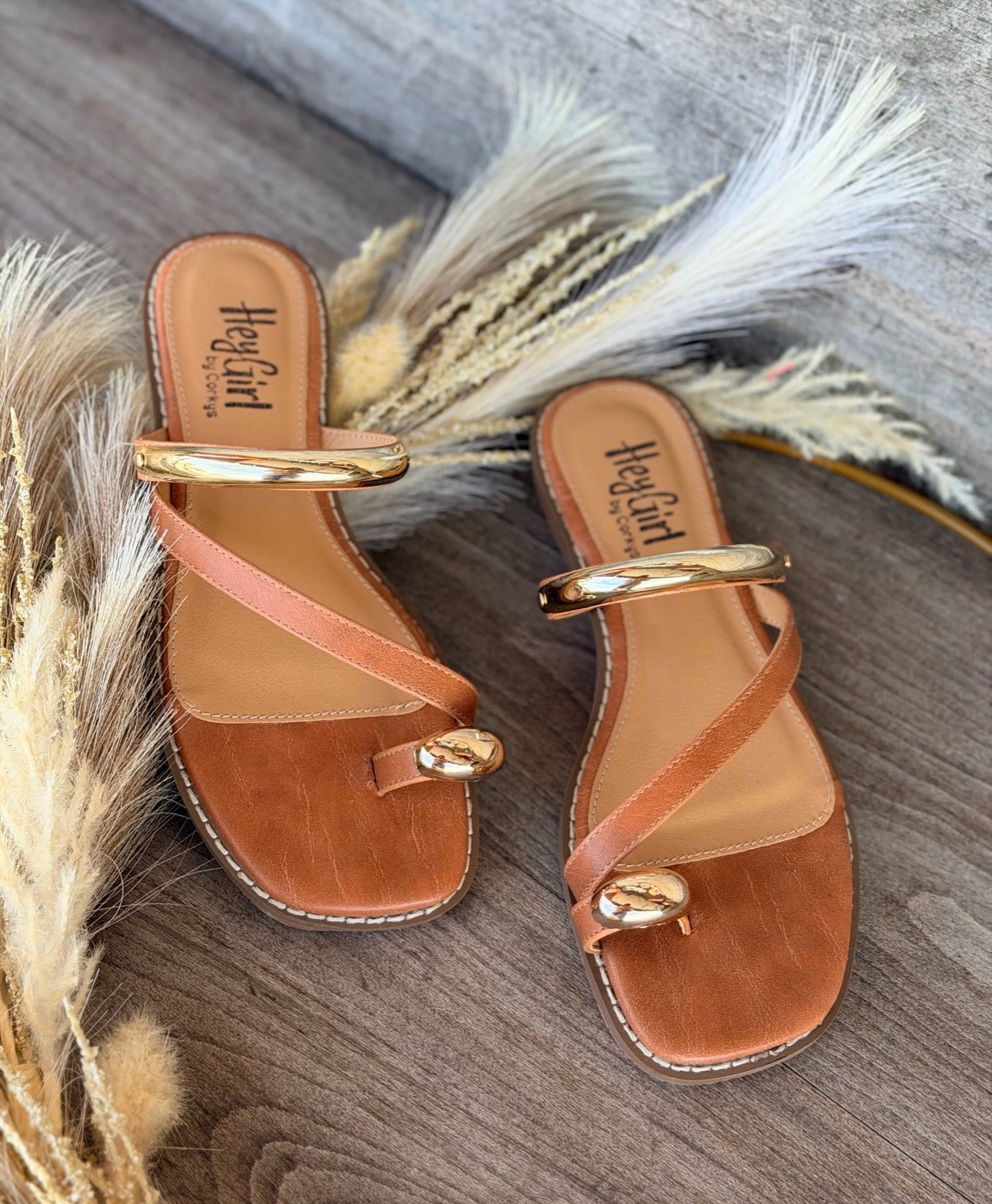 Cari Brooks Sandals in Cognac