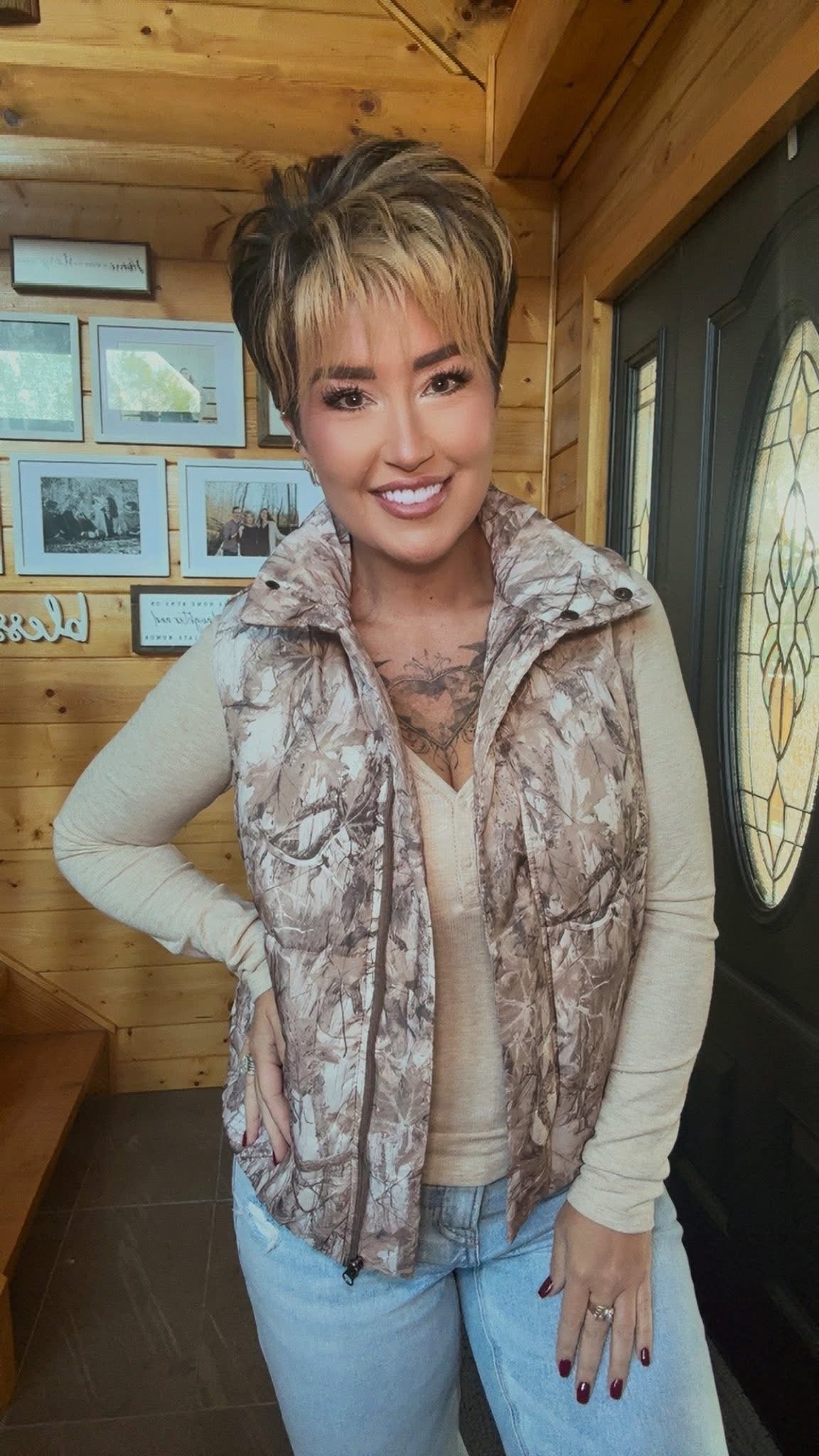 Layla Camo Puffer Vest