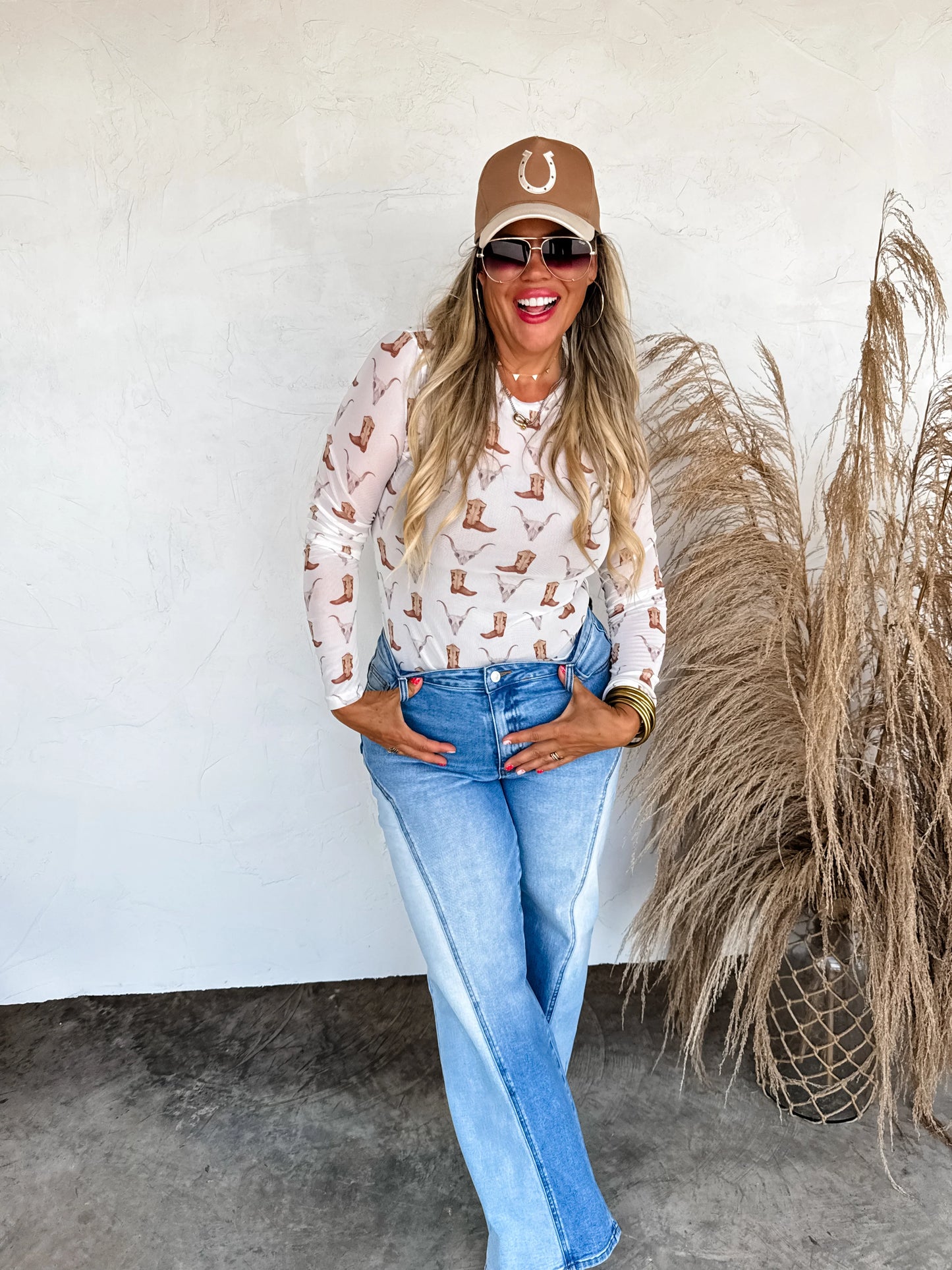 Boots & Horns Mesh Top