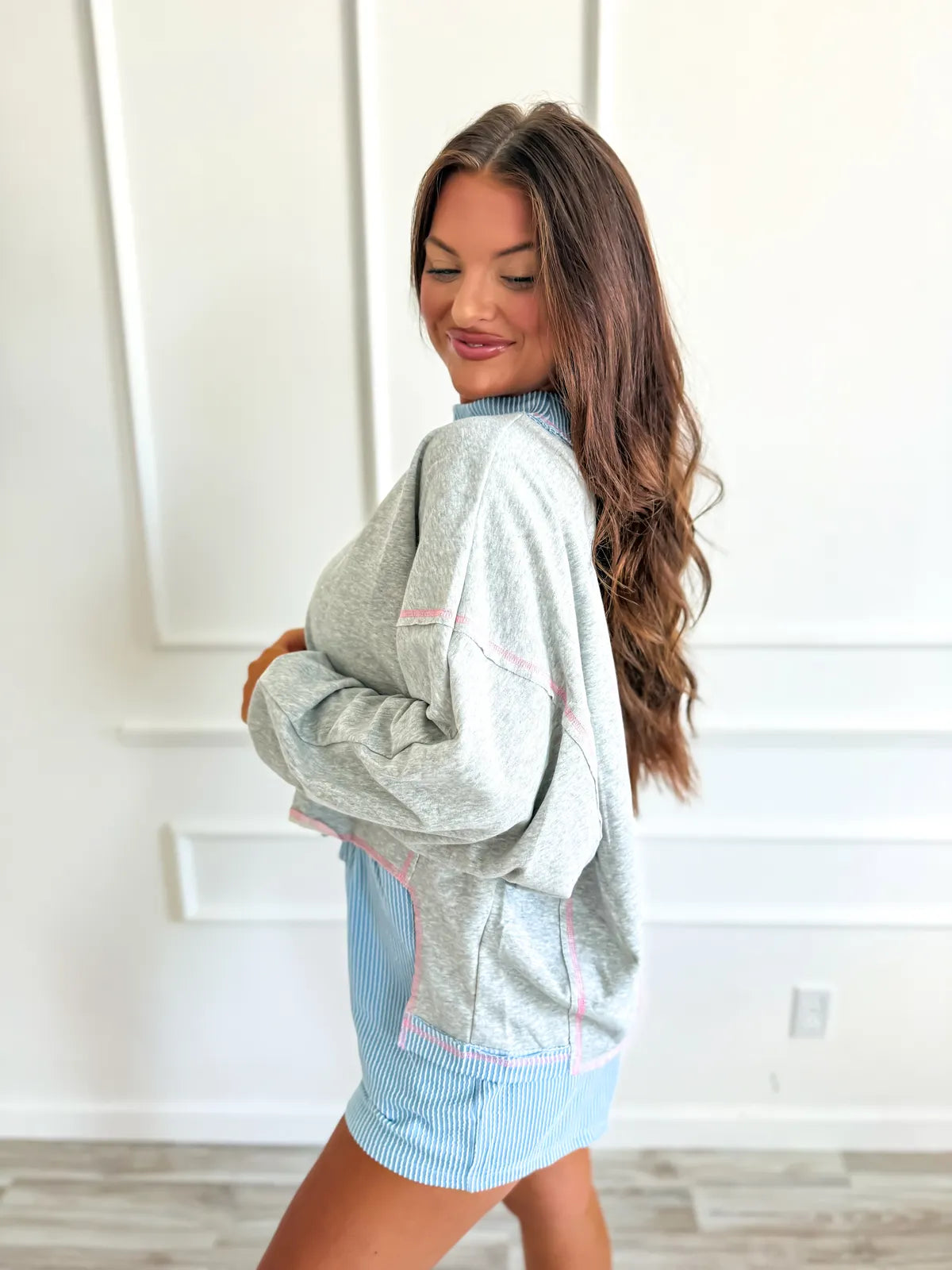 Emma Ribbed Mock Neck Set