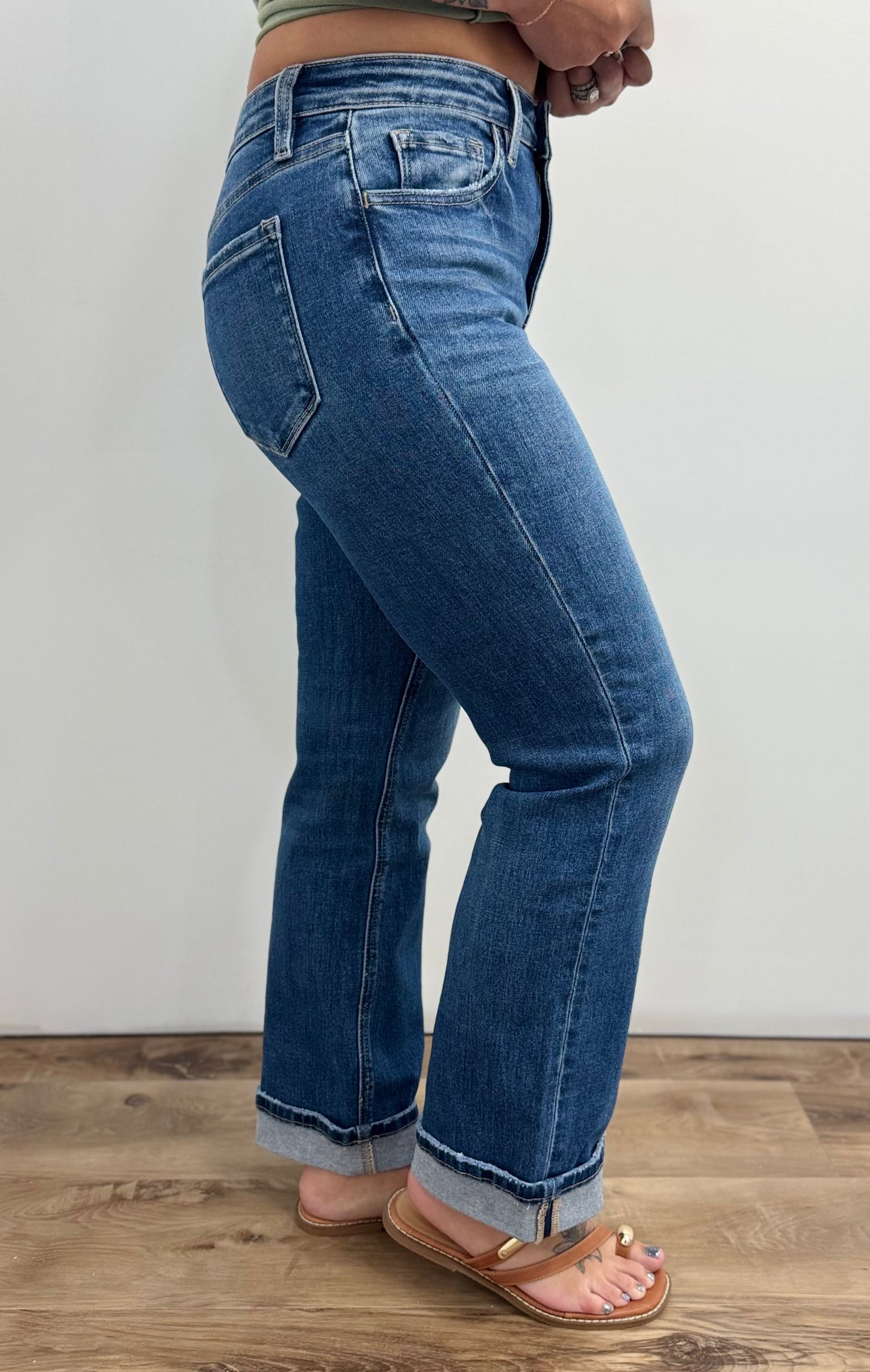 Lovervet by VERVET High Rise Cropped Hayley Jeans