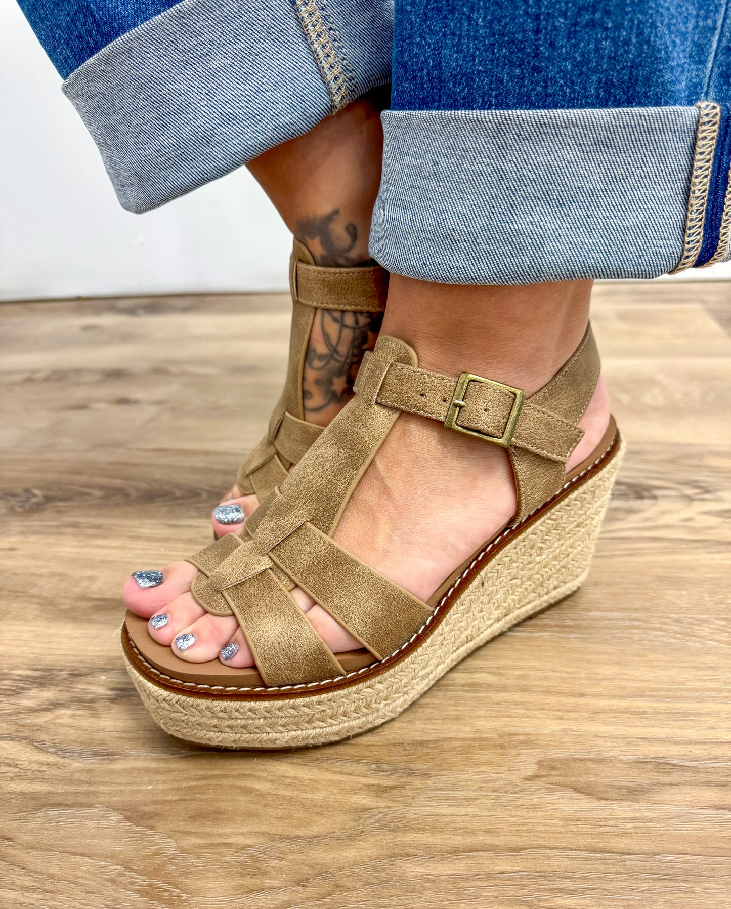 Taupe Lindsey Wedges