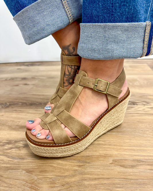 Taupe Lindsey Wedges