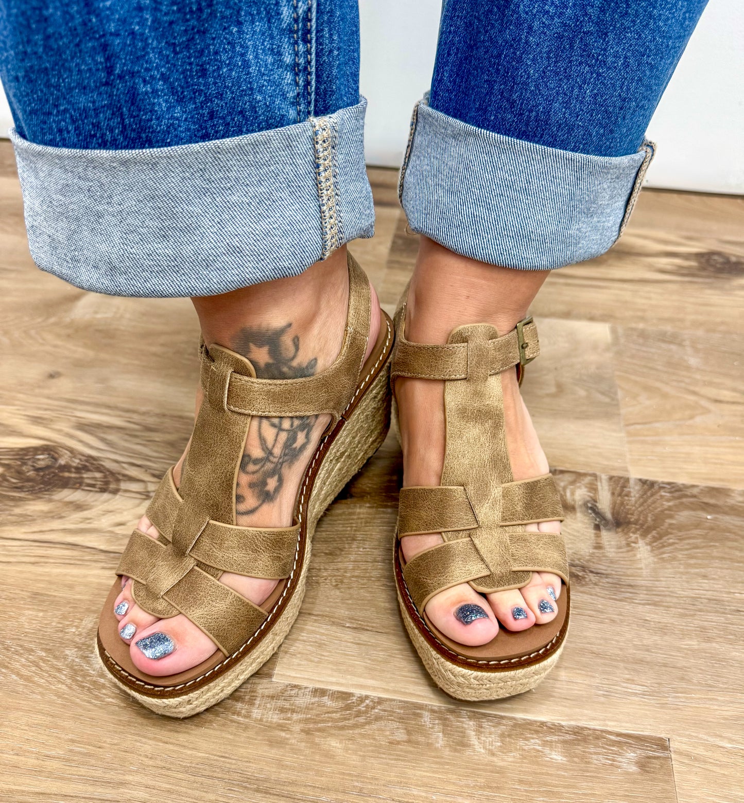 Taupe Lindsey Wedges
