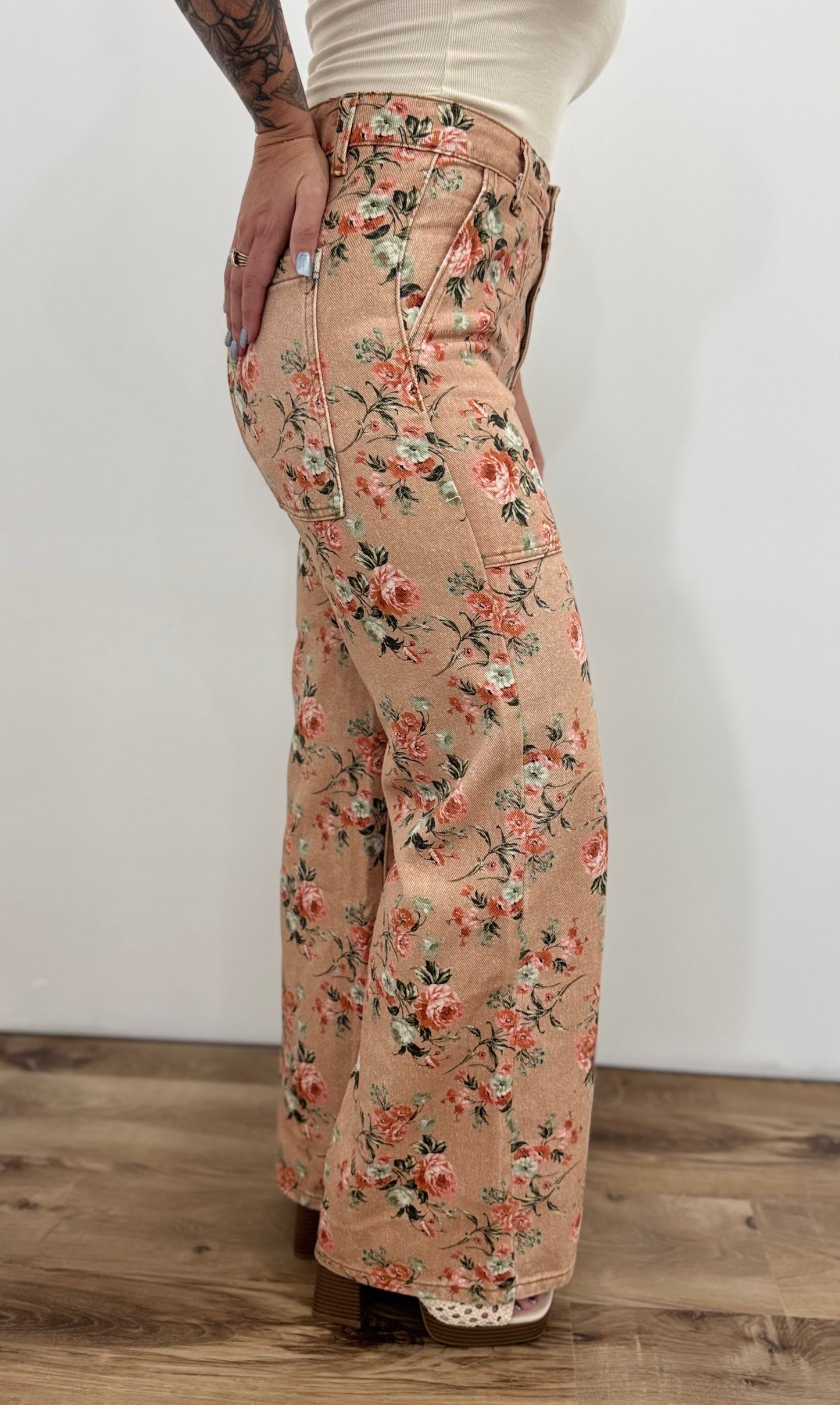 Vintage Ginger Floral Jeans