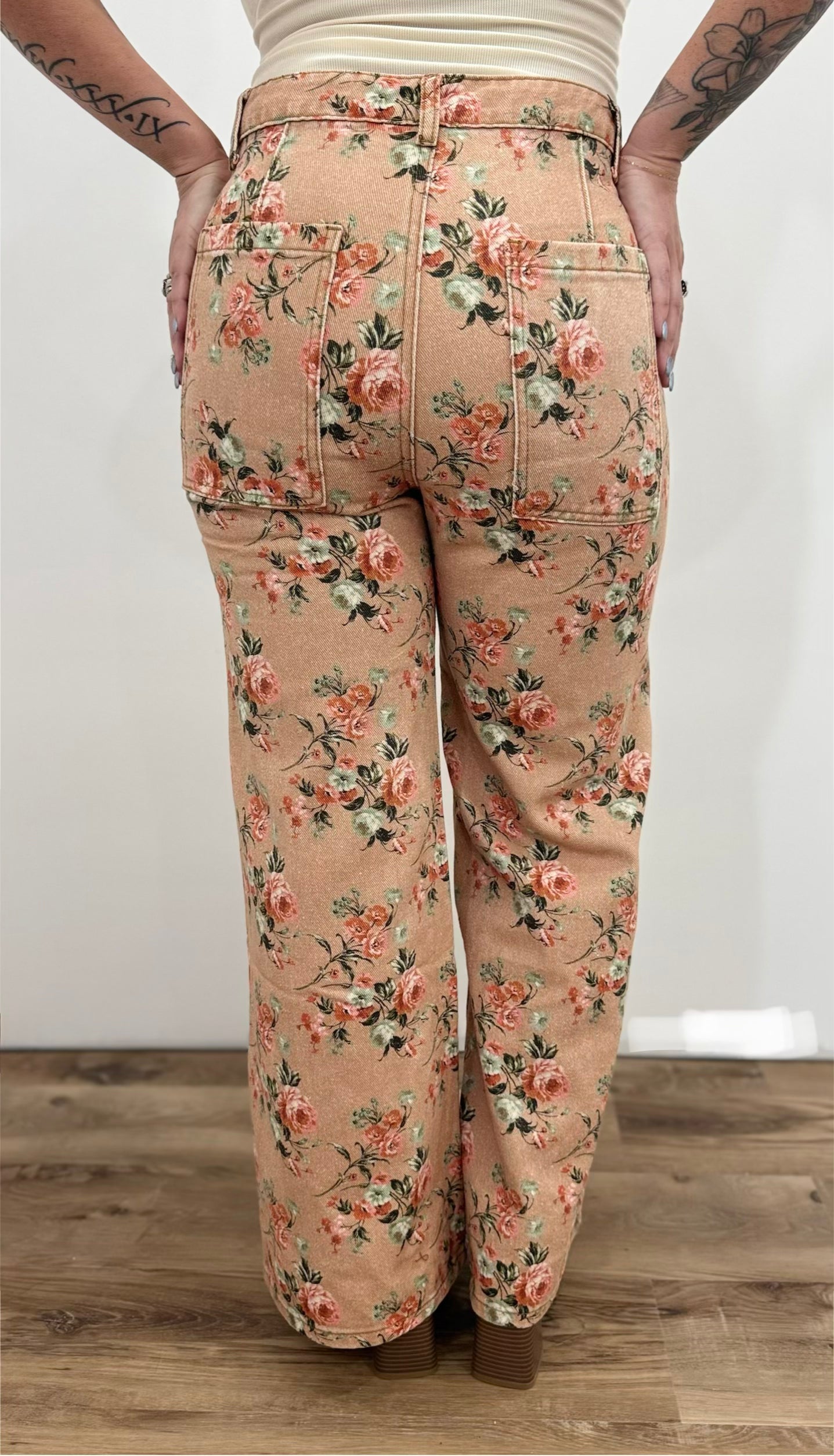 Vintage Ginger Floral Jeans