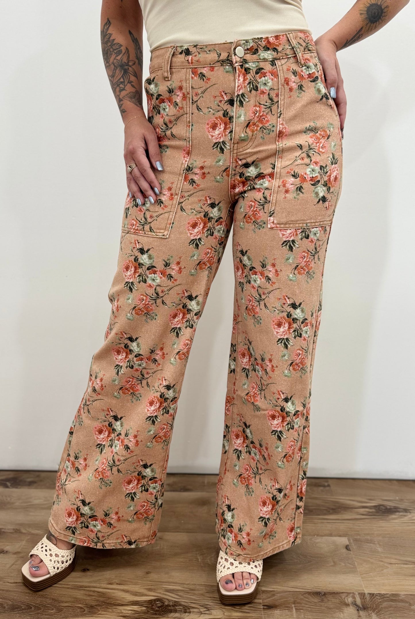 Vintage Ginger Floral Jeans