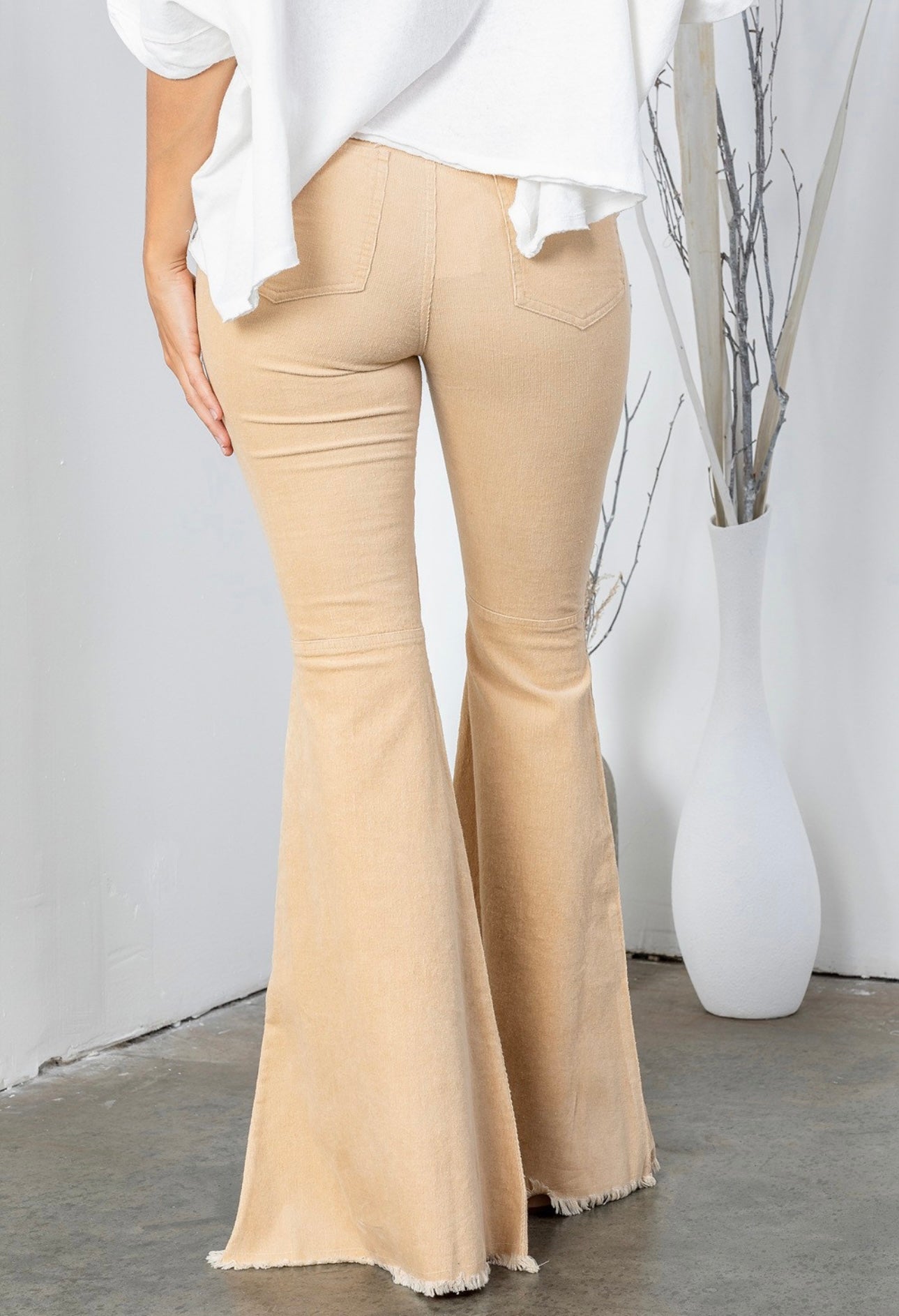 Cowgirl Camel Corduroy Flares