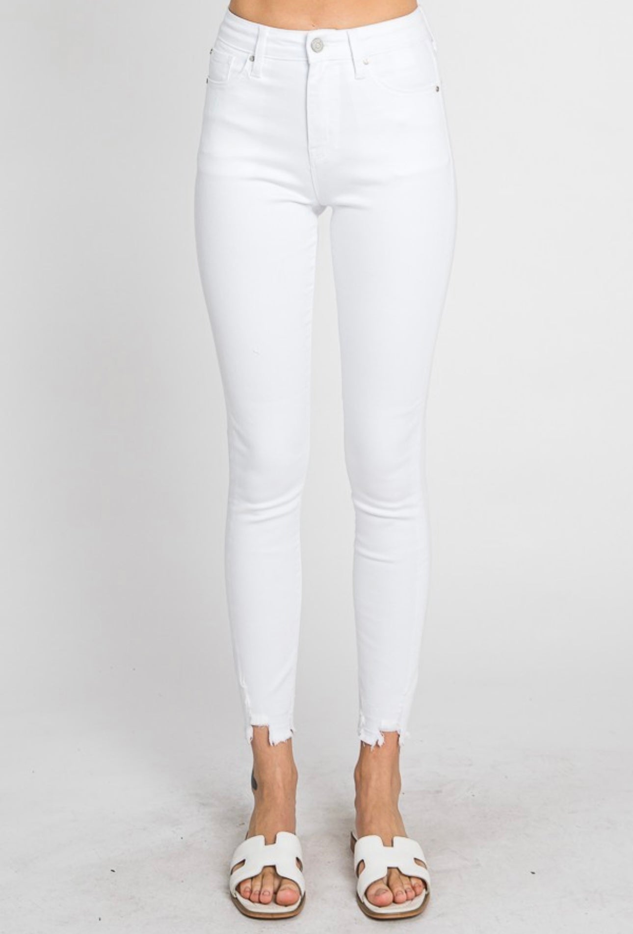 Waylon High Rise Skinny White Jeans